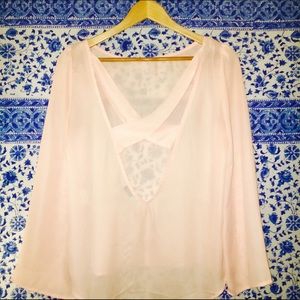Tobi open back blouse