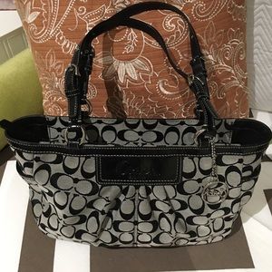 Coach purse black and gray
