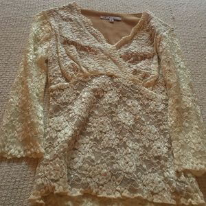 Cream colored lace top