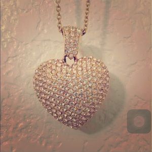 Swarovski Gold Heart Pendant Necklace