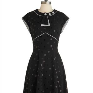 Stop Staring! Retro Black Polka Dot Dress