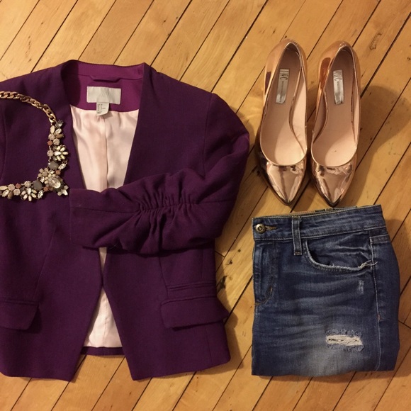 Purple wool blazer