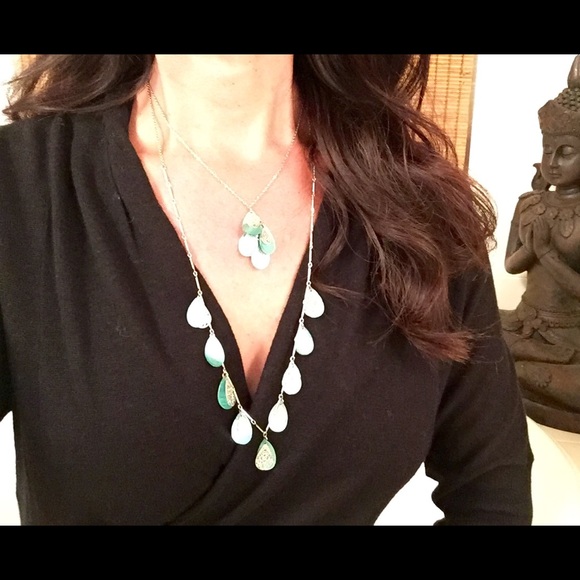 Double strand Cookie Lee Filagree Shell Necklace - Picture 1 of 4