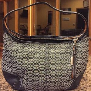 Coach signature canvas hobo purse