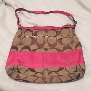 Pink coach handbag