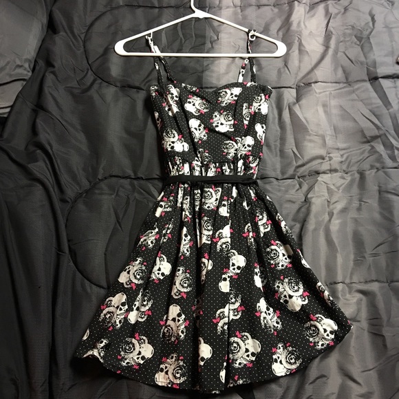 Skeleton floral dress