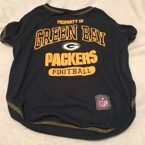 Large Green Bay Packers DOG shirt