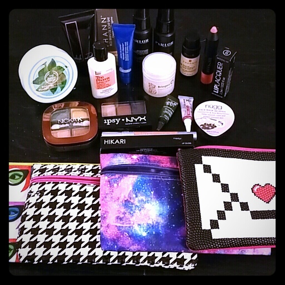 Cosmetics lot!! With 4 cosmetic bags from ipsy