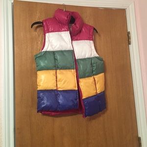 Multi colored Puffer Vest