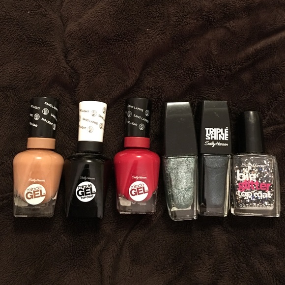 6 Sally Hansen nail polishes(Miracle Gel included)