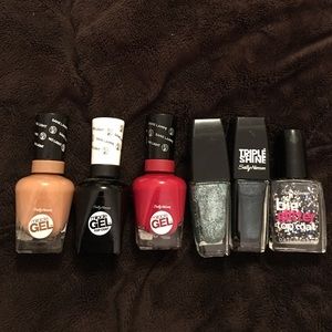6 Sally Hansen nail polishes(Miracle Gel included)