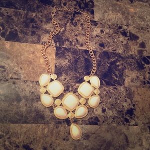 White and Gold Bubble Necklace