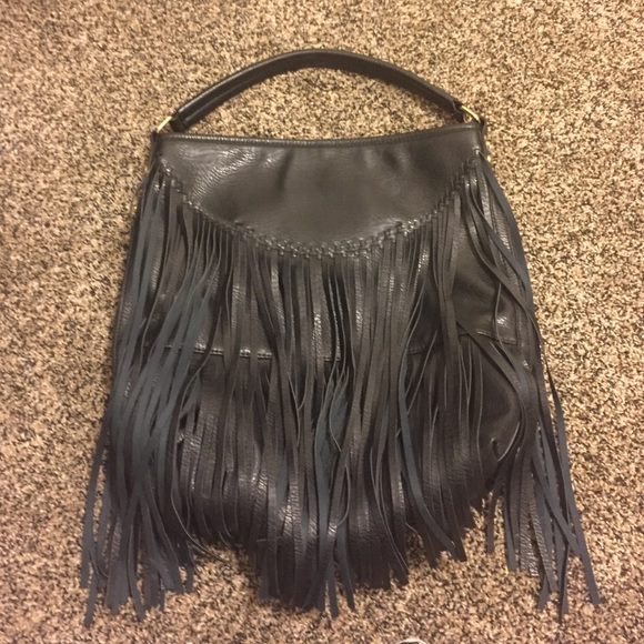 Black fringe purse