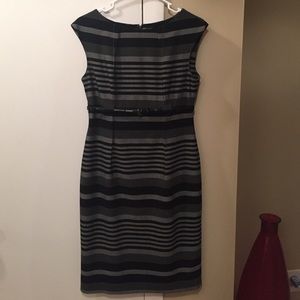 Charcoal Grey & Black Calvin Klein Dress