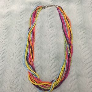 Multi color beaded necklace