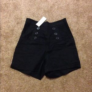 Black high waisted shorts