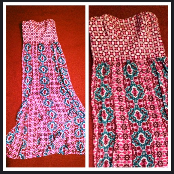 💋👗Strapless Maxi dress