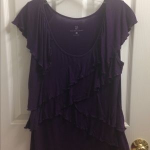 Purple ruffle top