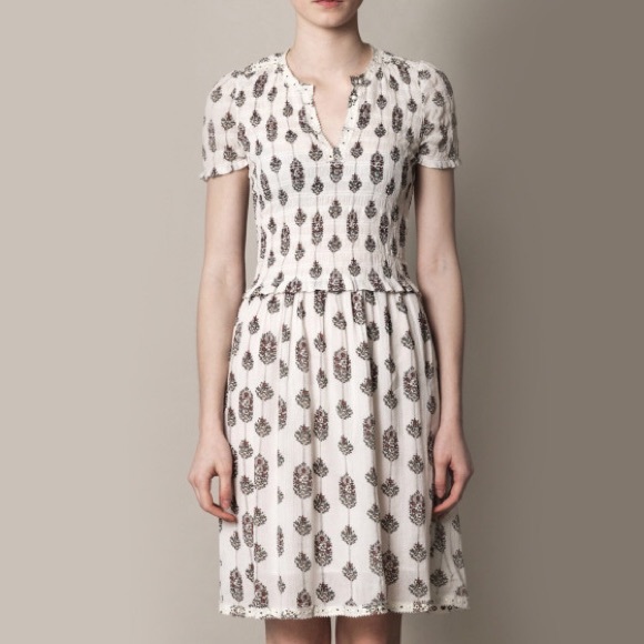 Isabel Marant Bliss White Eyelet Detail Dress
