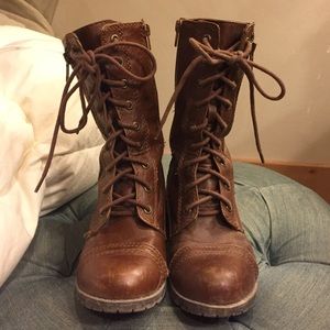 Brown combat boots!