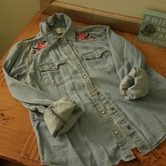 Urban blue jean blouse