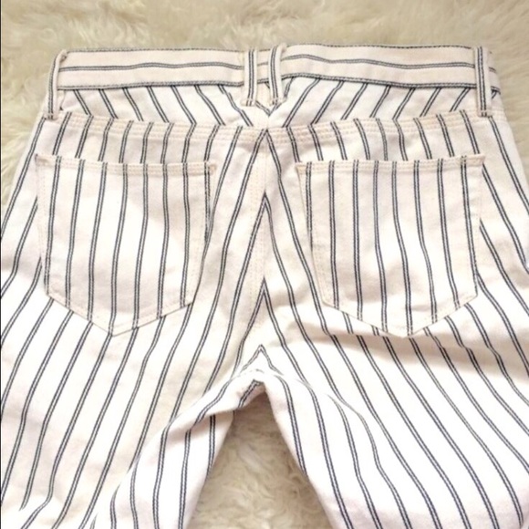 Madewell striped ankle jeans