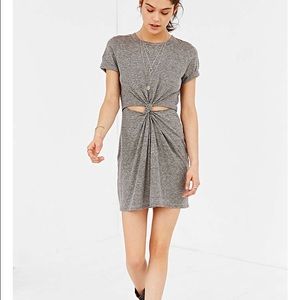 Honey punch knot-front T-shirt dress