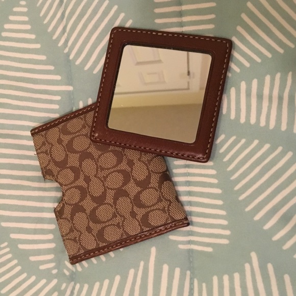 Double sided coach purse mirror