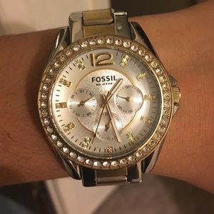 Fossil Silver and Gold Watch