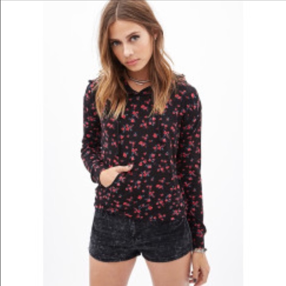 Forever 21 Tops - Floral Hoodie