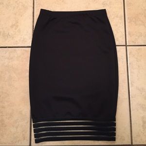ChicShoppe mid length skirt with sheer detail