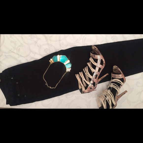 Black skinny high rise American Rag jeans