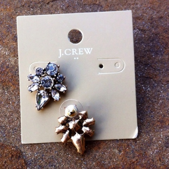 J Crew Factory Crystal Statement Earrings - Picture 2 of 4
