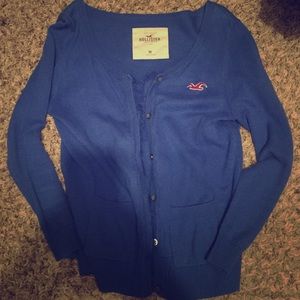 Hollister Blue Cardigan Size Medium