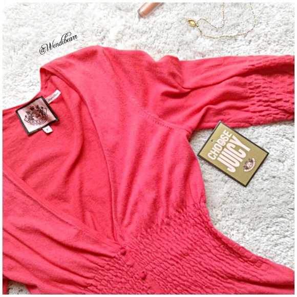 Juicy Couture Sweaters - Juicy Couture Bright Pink Cashmere Sweater