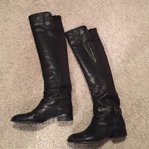 Tory burch black over the knee boots
