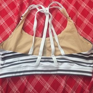 Striped Lululemon strappy sports bra