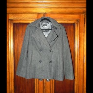 J Crew grey wool pea coat