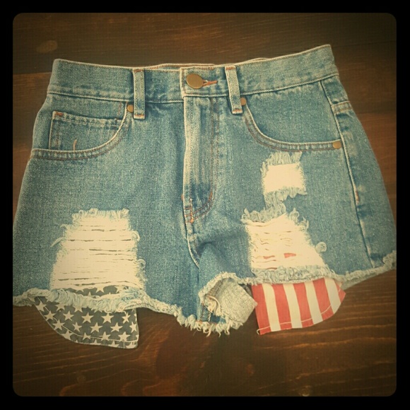 Denim shorts
