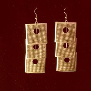 Brushed Metal Dangle Earrings💥