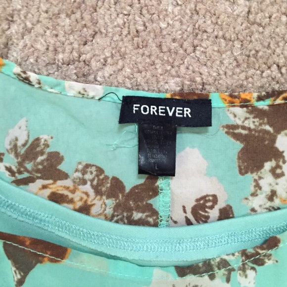 Forever21 Floral Open Shoulder Dress L - Picture 2 of 4