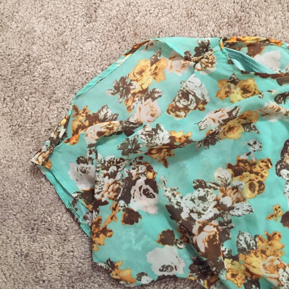 Forever21 Floral Open Shoulder Dress L - Picture 3 of 4
