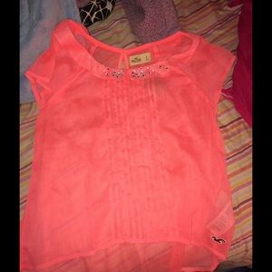 Coral colored blouse Hollister Co