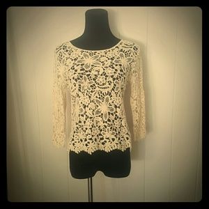 Cream lace top