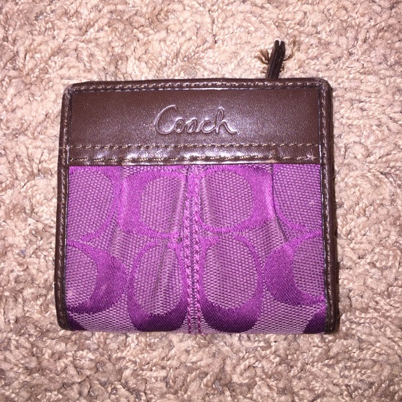 Coach small wallet purple