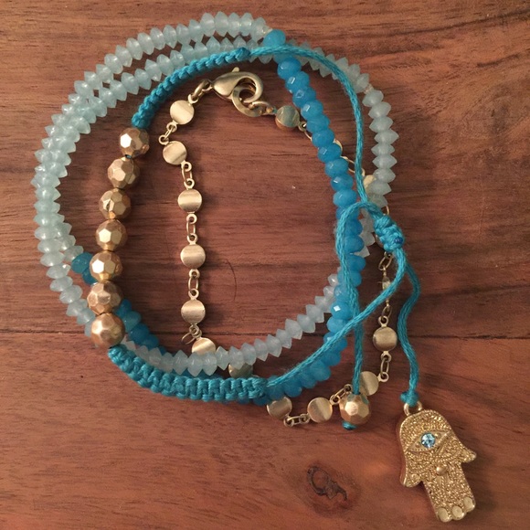 Hamsa bracelet bundle