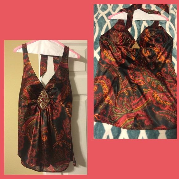 Cache Beaded Halter Top - Picture 2 of 4