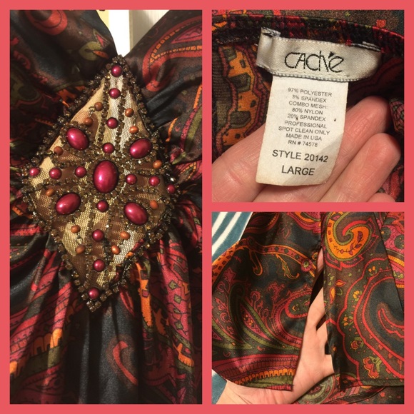 Cache Beaded Halter Top - Picture 3 of 4