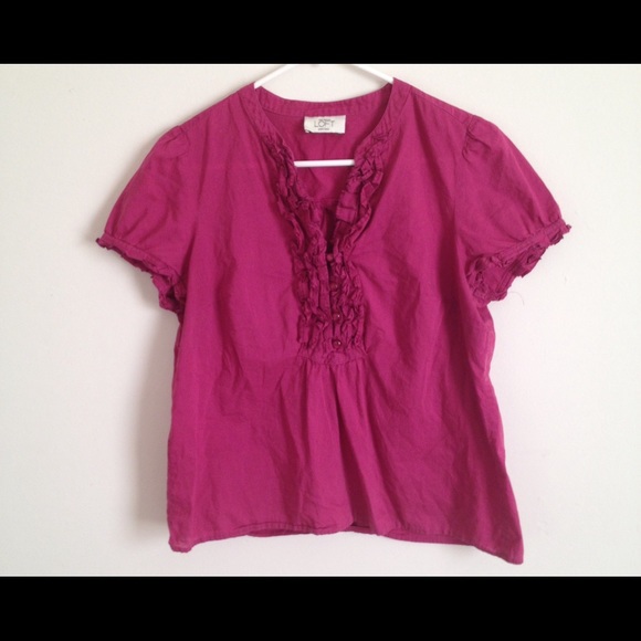 Short sleeve ruffle top by Ann Taylor
