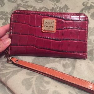 Dooney Bourke Croco Embossed wristlet wallet